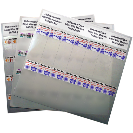 Ink Jet Label, Self-Laminating, 1.0" x .5" x 1.63", 32 Per Sheet, PET, White, 1000/pkg