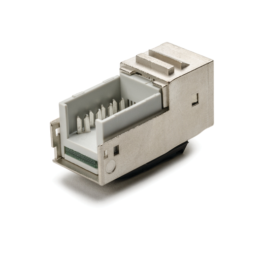 Category 6A Shielded Modular Jack, Mill Finish, 1/bag
