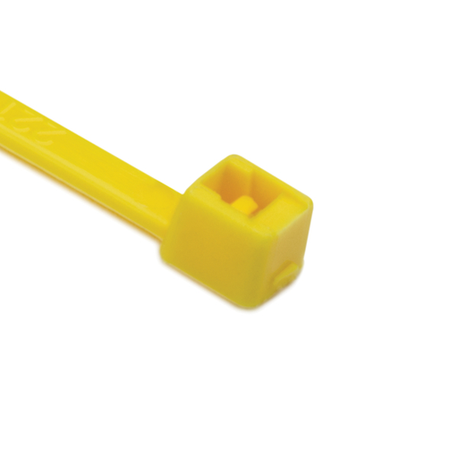 Cable Tie, 5.5" Long, UL Rated, 18lb Tensile Strength, PA66, Yellow, 1000/pkg