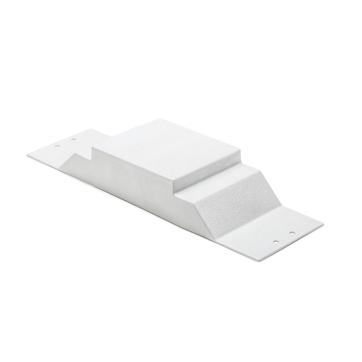 InfoStream Multi-Channel Raceway Offset Bridge, PVC, Office White, 1/pkg