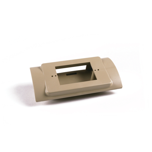 InfoStream Multi-Channel Raceway Raised Electrical Box, PVC, Ivory, 1/pkg