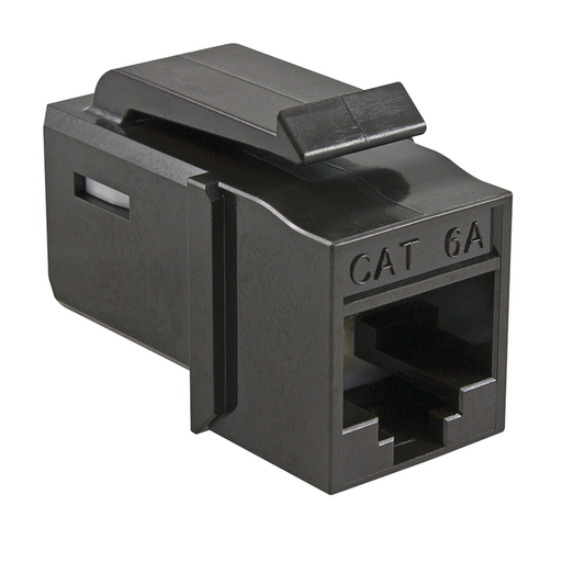GST Category 6A UTP Modular Keystone Jack, Plenum Rated, Black, 1/pkg
