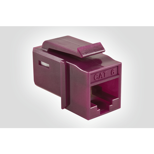 GST Category 6 UTP Modular Keystone Jack, Plenum Rated, Violet, 1/bag