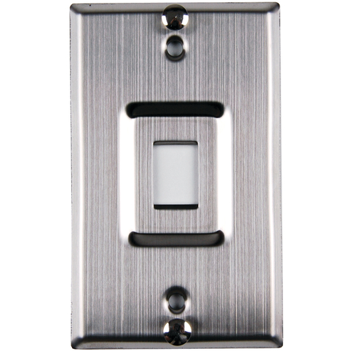 Flush Mount Phone Faceplate 1 Port, Stainless Steel,1/pkg