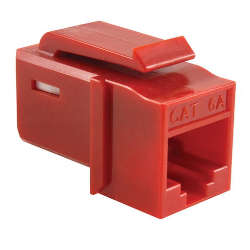 GST Category 6A UTP Modular Keystone Jack, Plenum Rated, Red, 1/bag