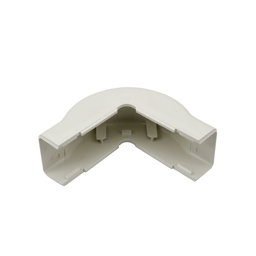 Mayer-DDS-External Corner Cover, 1-1/4", 1" Bend Radius, PVC, White, 1/bag-1