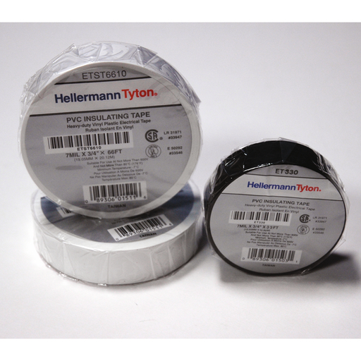 Electrical Tape, .75" x 33' Roll, 7.0 mil Thick, PVC, Black, 10 rolls/pkg