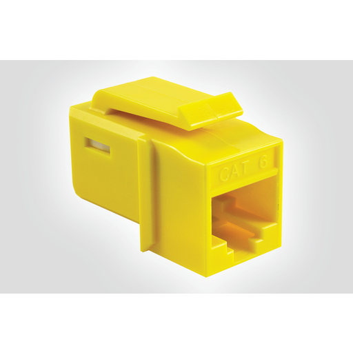GST Category 6 UTP Modular Keystone Jack, Plenum Rated, Yellow, 1/bag