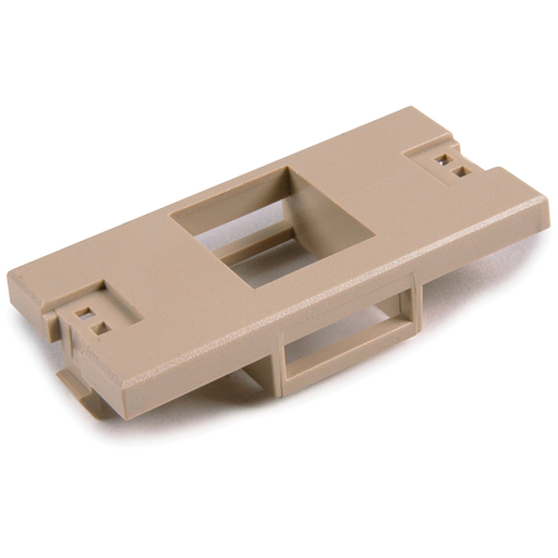 Modular Faceplate Single Insert With Icons, ABS, Ivory, 3/pkg