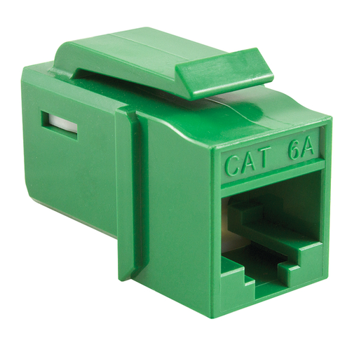 GST Category 6A UTP Modular Keystone Jack, Plenum Rated, Green, 1/bag