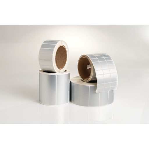 Thermal Transfer Labels, 1.0" x .5", 3 Across, Polyester, Silver, 10,000/roll