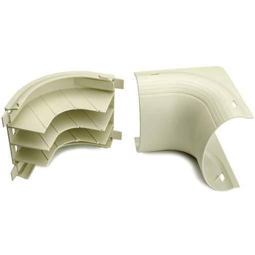 InfoStream Multi-Channel Raceway Elbow, PVC, Ivory, 1/pkg