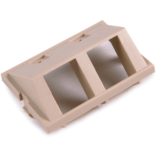 Modular Faceplate Angled Dual Insert With Icons, ABS, Ivory, 2/pkg
