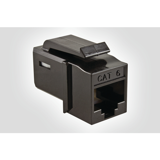 GST Category 6 UTP Modular Keystone Jack, Plenum Rated, Black, 1/pkg