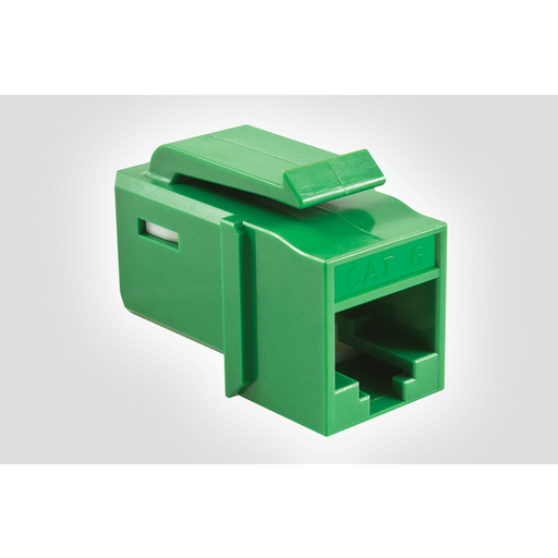 GST Category 6 UTP Modular Keystone Jack, Plenum Rated, Green, 1/bag