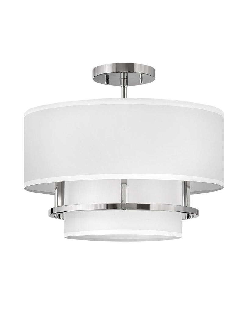 Product image for Graham 3 Light Semi-Flush Mount - Polished Nickel