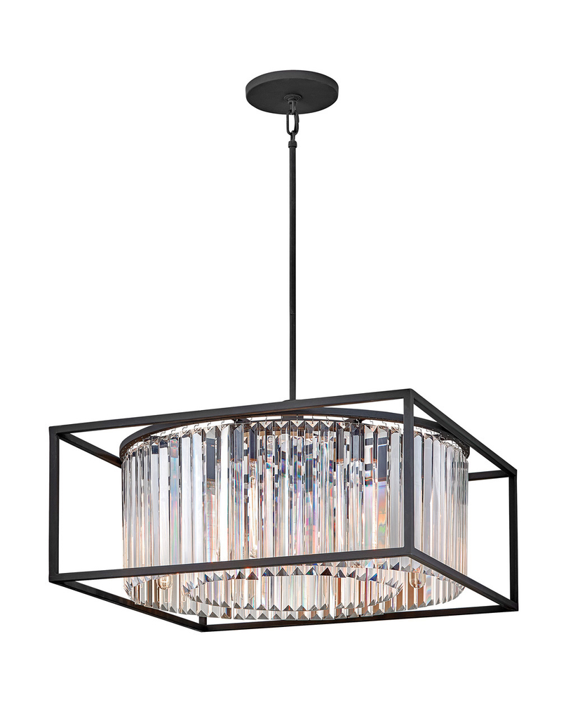 Product image for HINK 4555BK 8LT 100W CHANDELIER