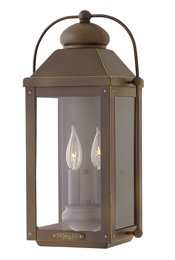 Product image for Anchorage 2 Light Medium Wall Lantern - Light Oiled Bronze