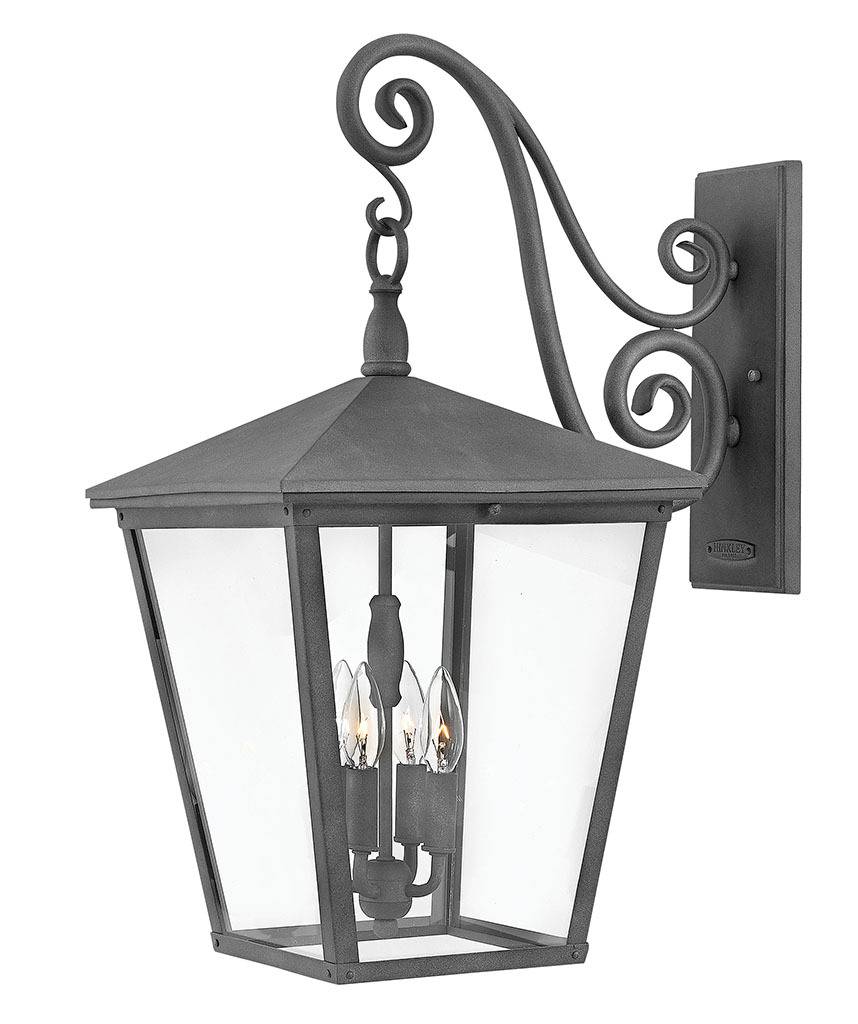 Product image for Trellis 4 Light Extra Large Wall Lantern - Aged Zinc