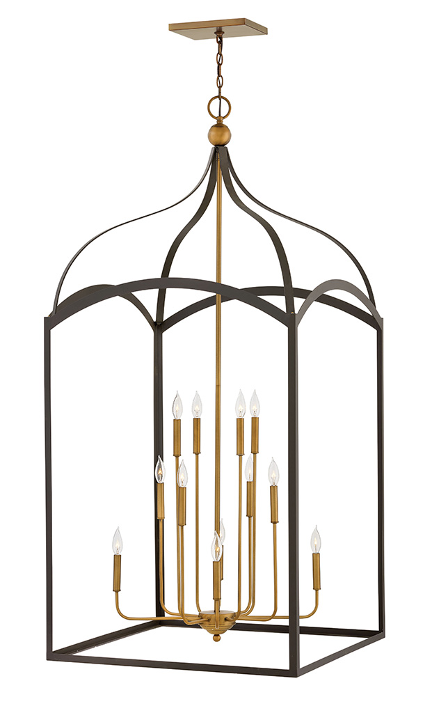 Product image for Clarendon 12 Light Extra Large Open Frame Pendant - Bronze