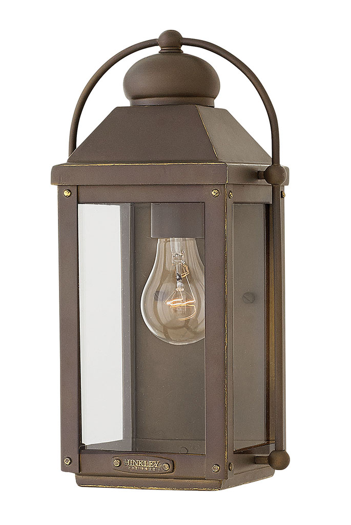 Product image for Anchorage 1 Light Small Wall Lantern - Light Oiled Bronze