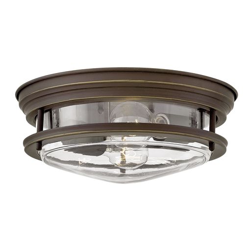 Product image for Hadley 2 Light Medium Flush Mount - Oil Rubbed Bronze w/ Clear Glass