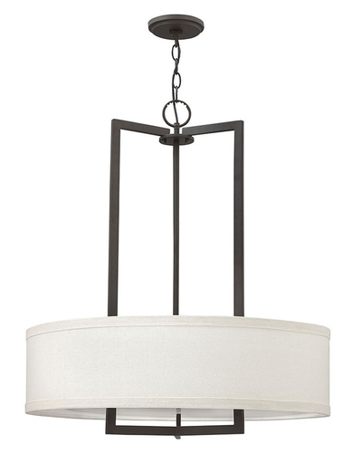 Product image for Hampton 26" LED Drum Chandelier - Buckeye Bronze