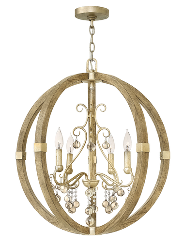 Product image for Abingdon 4 Light Medium Orb Pendant - Silver Leaf