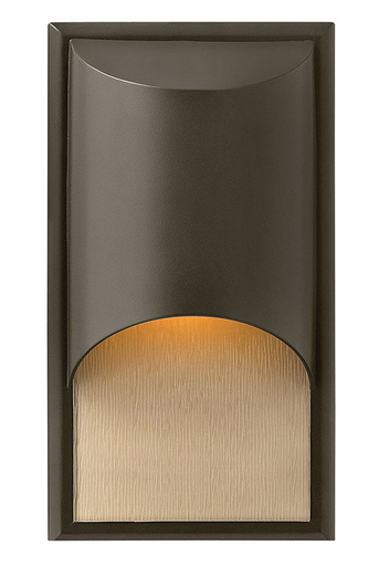 Small Wall Mount Lantern, Extruded Aluminum, Bronze, Modern