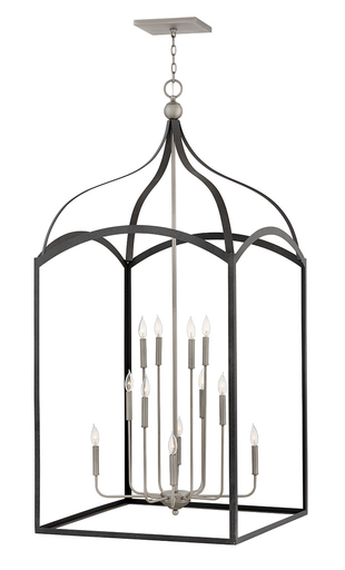 Product image for Clarendon 12 Light Extra Large Open Frame Pendant - Aged Zinc