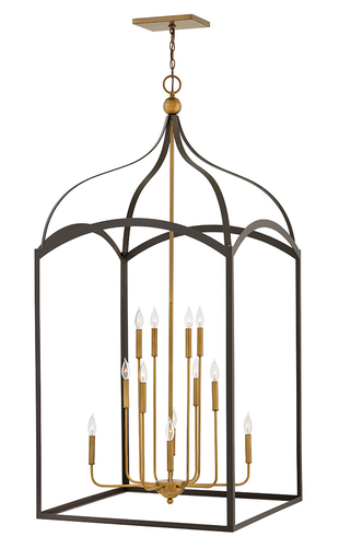 Product image for Clarendon 12 Light Extra Large Open Frame Pendant - Bronze