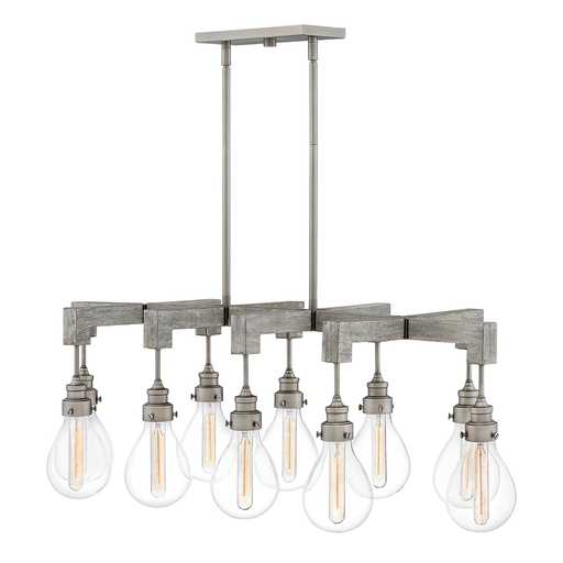 Product image for Denton 10 Light Linear Chandelier - Pewter