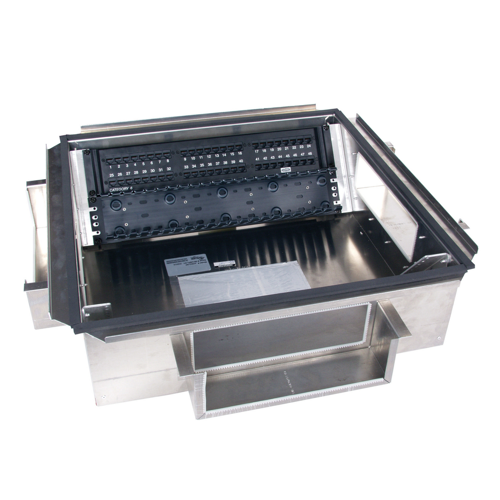 Access Point Boxes, ZOBOX Access Floor Box, 8RU, 7" H x 22" W x 22" D, 192-Port Max