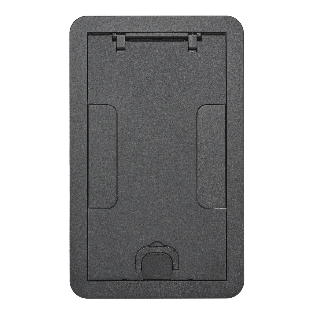 Floor Boxes, Carpet Cover, 2 or 4-Gang, Flush, Black Powder Coated Finish