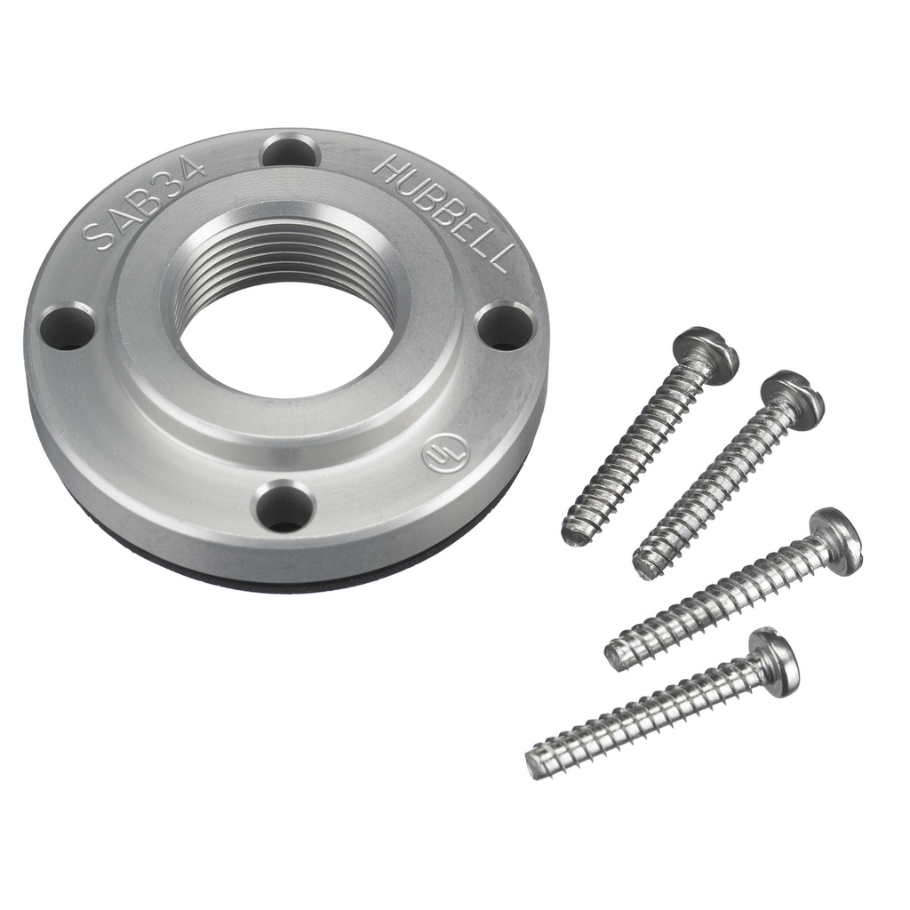 Heavy Duty Products, IEC Pin and Sleeve Devices, Industrial Grade, Accessories, Liquid Tight Adapter, For 16 and 20A- 5-Wire or 30 and 32A-3and 4-Wire 1/2" NPT, Furnished with Hardware