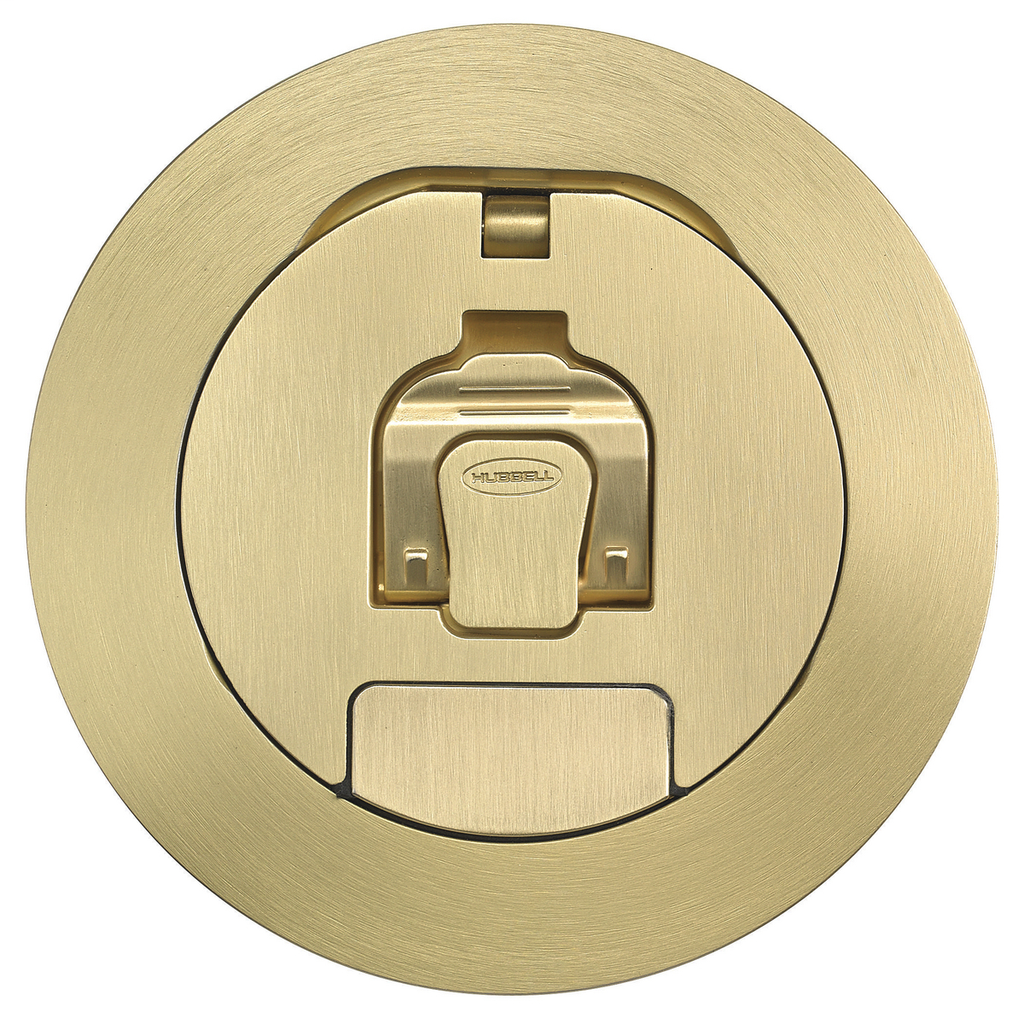 Hubbell Wiring Devices S1R4CVRBRS Brass Plated Cover Hubbell Wiring Devices S1R4CVRBRS Brass Plated Cover