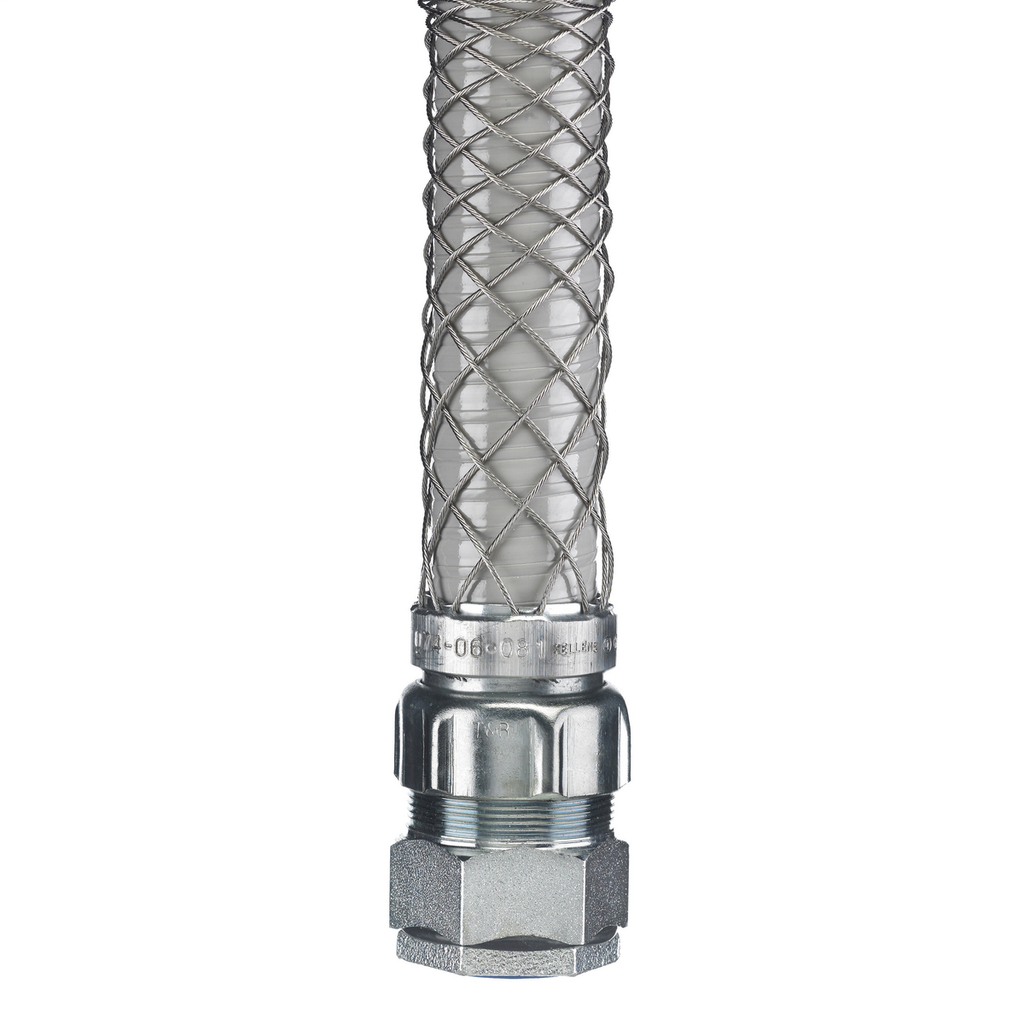 Hubbell Wiring Devices 07406080 3/4 Inch Non-Insulated Liquidtight Conduit Strain Relief Straight Chase Connector with Mesh Hubbell Wiring Devices 07406080 3/4 Inch Non-Insulated Liquidtight Conduit Strain Relief Straight Chase Connector with Mesh