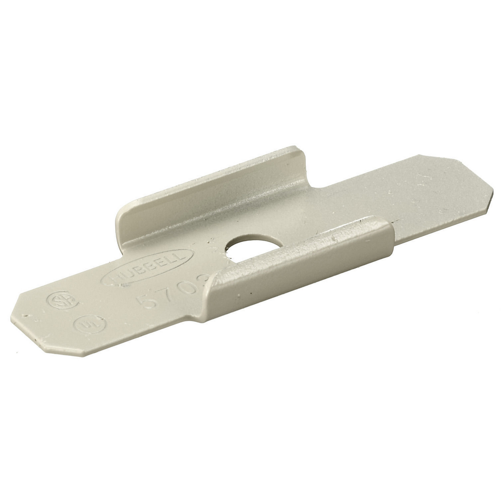 Hubbell Wiring Devices HBL5703IV HBL500/HBL750 Series Ivory Raceway Mounting Clip Hubbell Wiring Devices HBL5703IV HBL500/HBL750 Series Ivory Raceway Mounting Clip