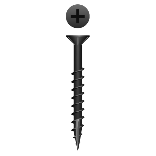 Flat Head w/Nibs 8 x 1, PH, Type '17', Black Oxide