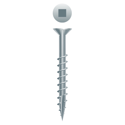 Flat Head w/Nibs 8 x 1-1/2, SQ, Type '17', Zinc