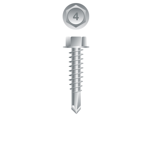 Hex Washer Head 10-16 x 1-1/2, 410 Stainless Steel