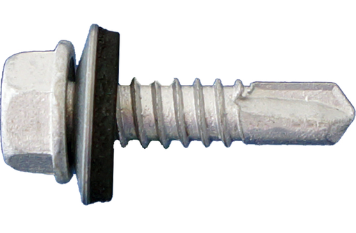 10 X 1 Hex Washer Head Self Drill Screws w/Bonded Washer