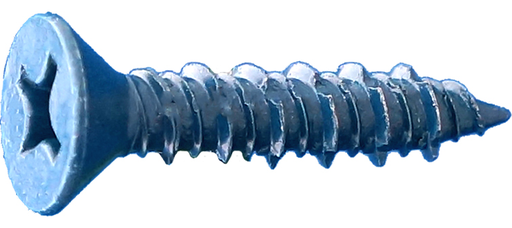 3/16 X 1-1/4 Phillips Flat Concrete Screws Bulk Blue