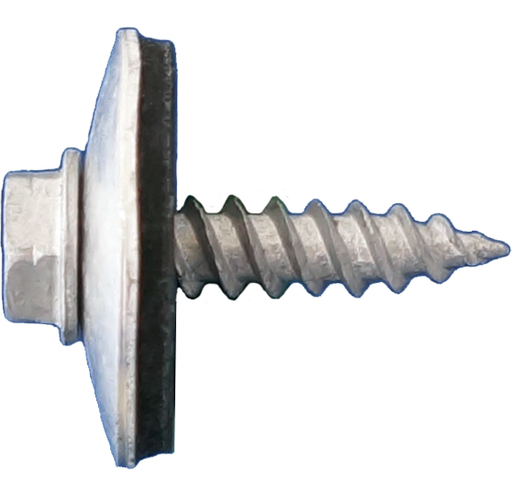 8 X 3/4 Hex Washer Sheet Metal Screws w/ 3/4" OD Alum Washer