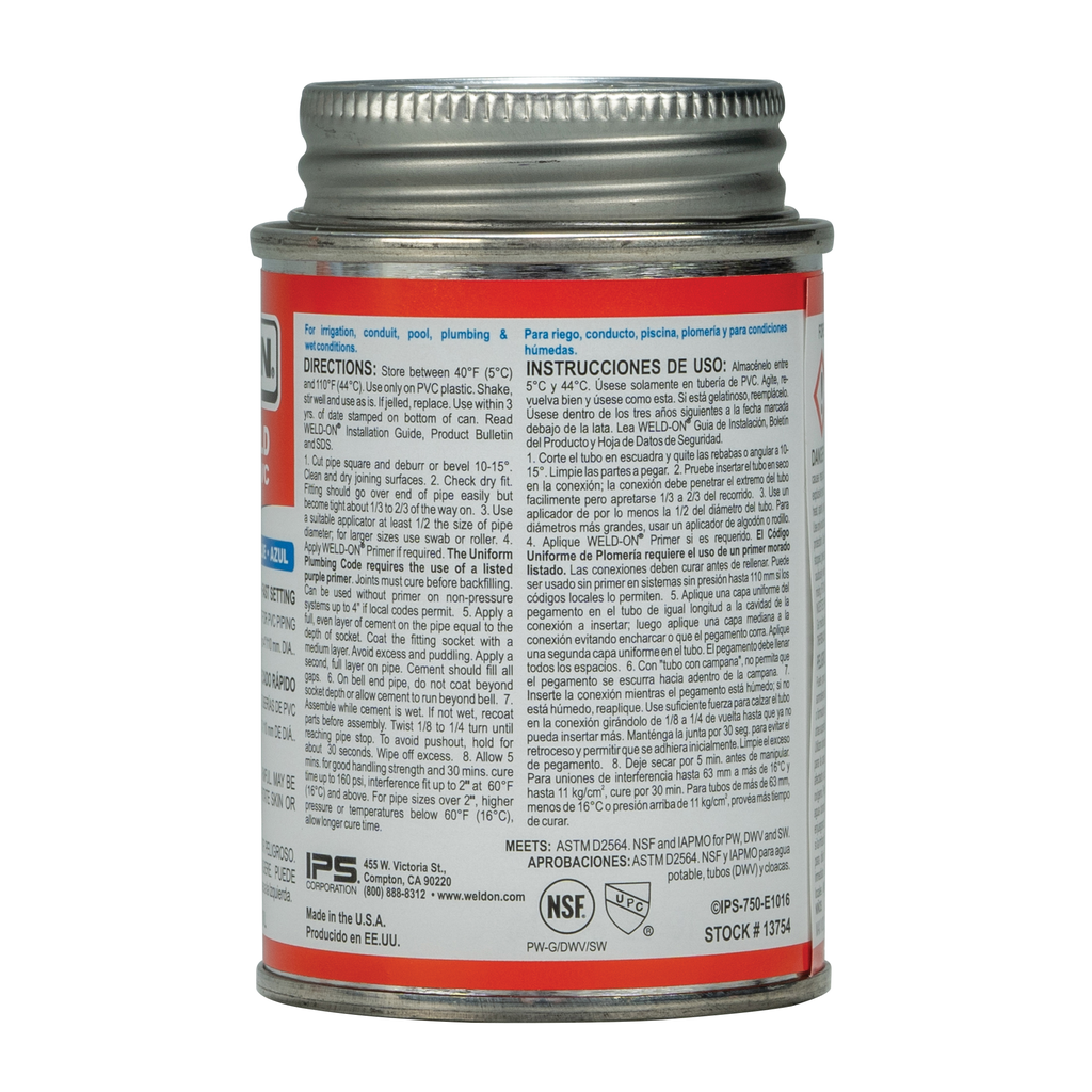 750™ HOTWELD PVC - MEDIUM BODIED BLUE 1/4 PINT