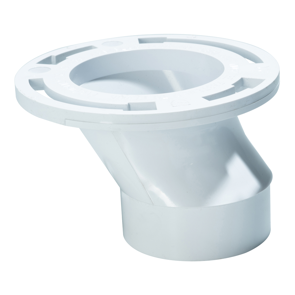 Water-Tite 86180 PVC Offset Closet Flange, 3 or 4 Inch Flush-Tite