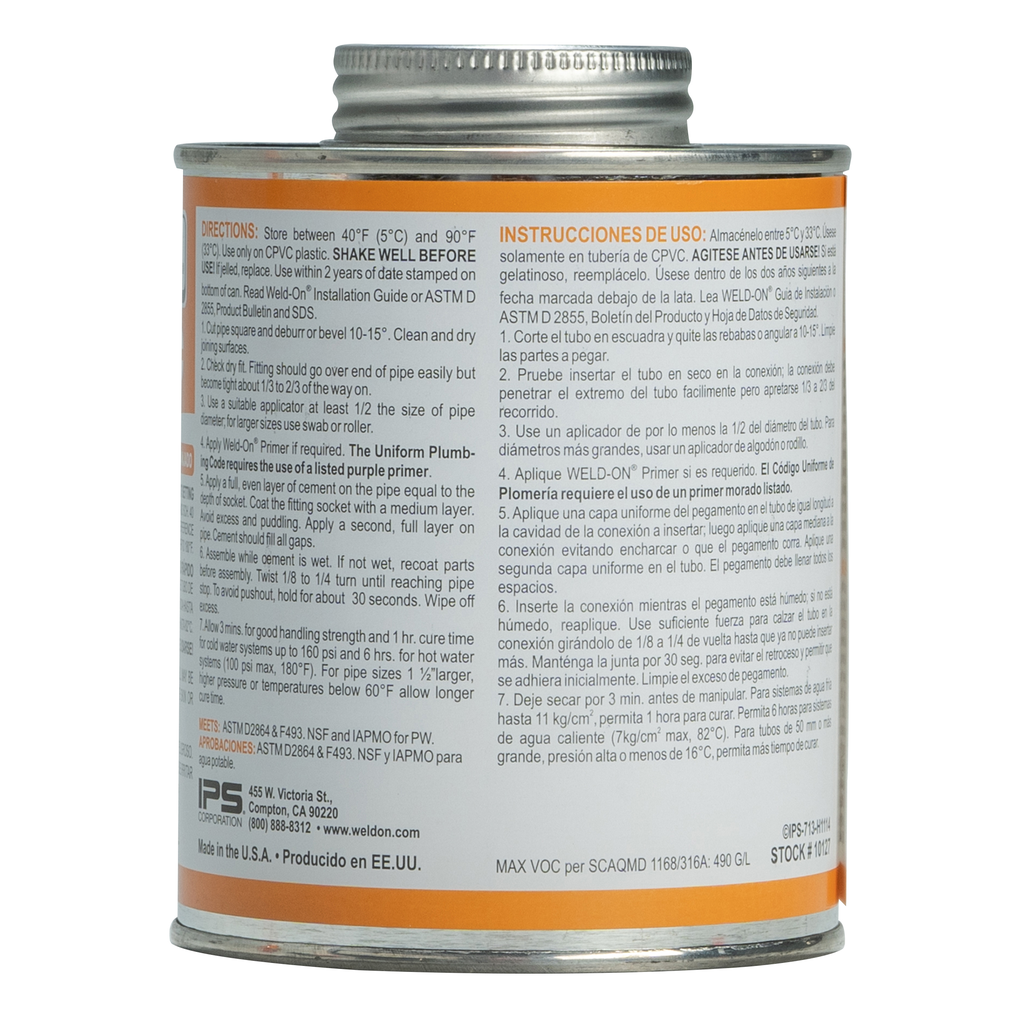 713™ CPVC - REGULAR BODIED ORANGE PINT