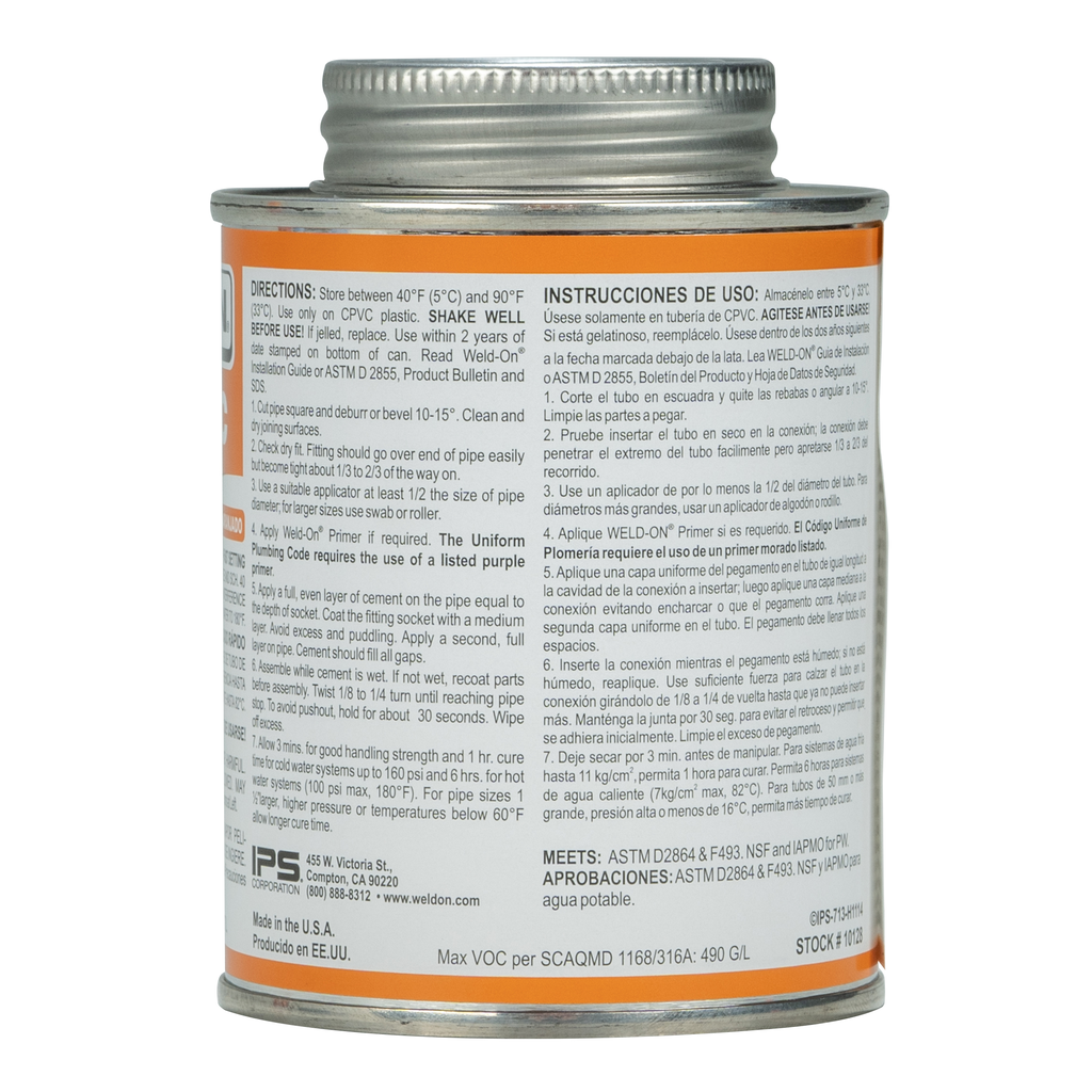 713™ CPVC - REGULAR BODIED ORANGE 1/2 PINT