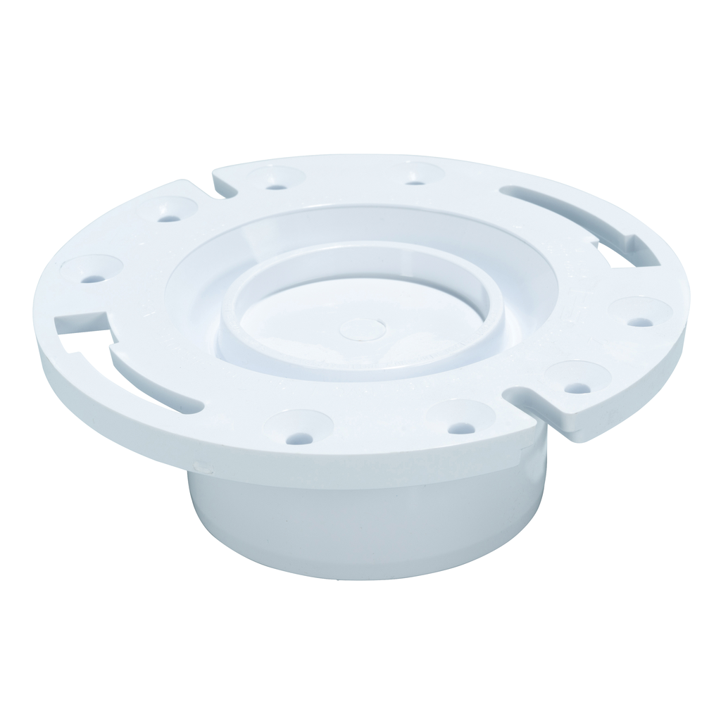 Water-Tite Techno Flange® 86132 PVC Standard Pattern Closet Flange with Techno Knockout, 3 or 4 Inch Flush-Tite