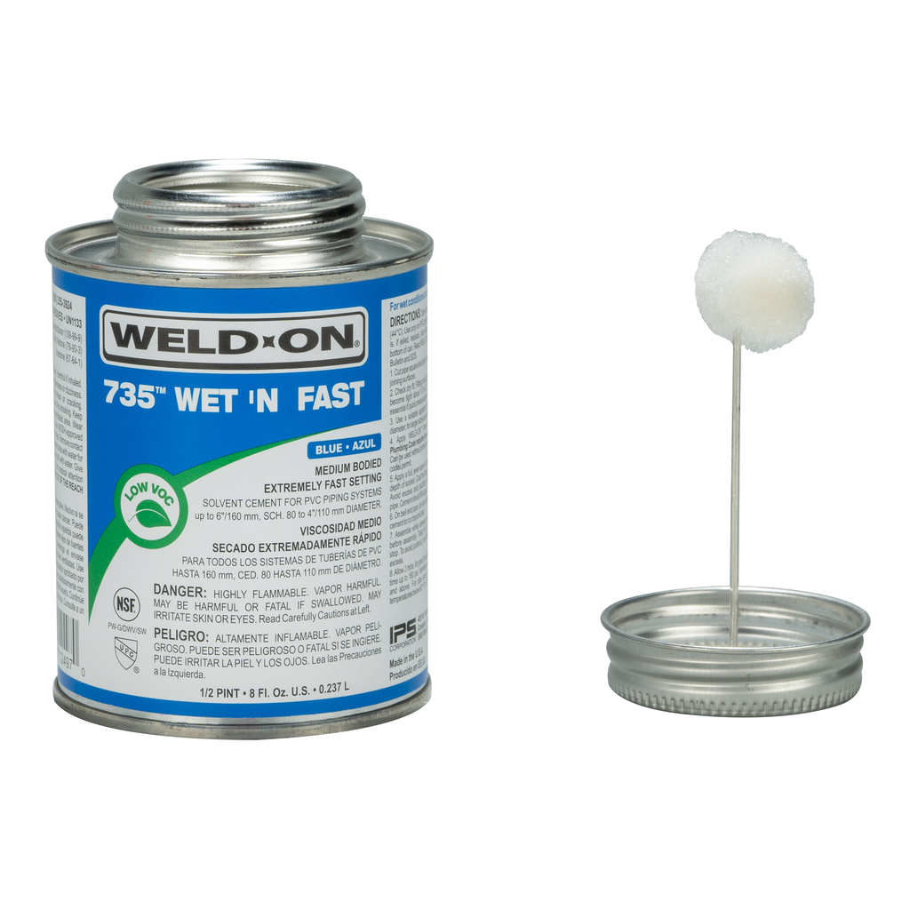 735™ WET 'N FAST™ PVC - MEDIUM BODIED BLUE 1/2 PINT